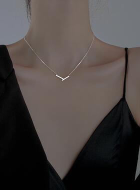 Muses Choo「优雅纯净」简约女神项链女设计感百搭纯银链女骨链夏