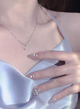 水滴项链女999纯银18K金轻奢小众锁骨链2025送女友闺蜜情人节礼物