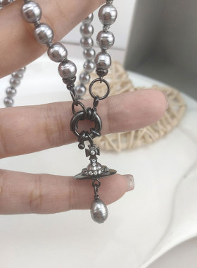 orb立体星球土星珍珠项链