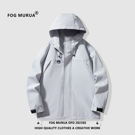 FOG MURUA冲锋衣防水外套硬壳登山户外防风夹克耐磨连帽运动服男