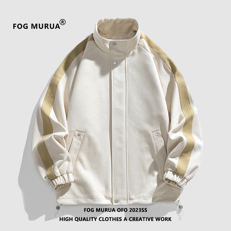 FOG MURUA新款麂皮绒外套男秋冬季潮牌宽松休闲棒球服夹克外套