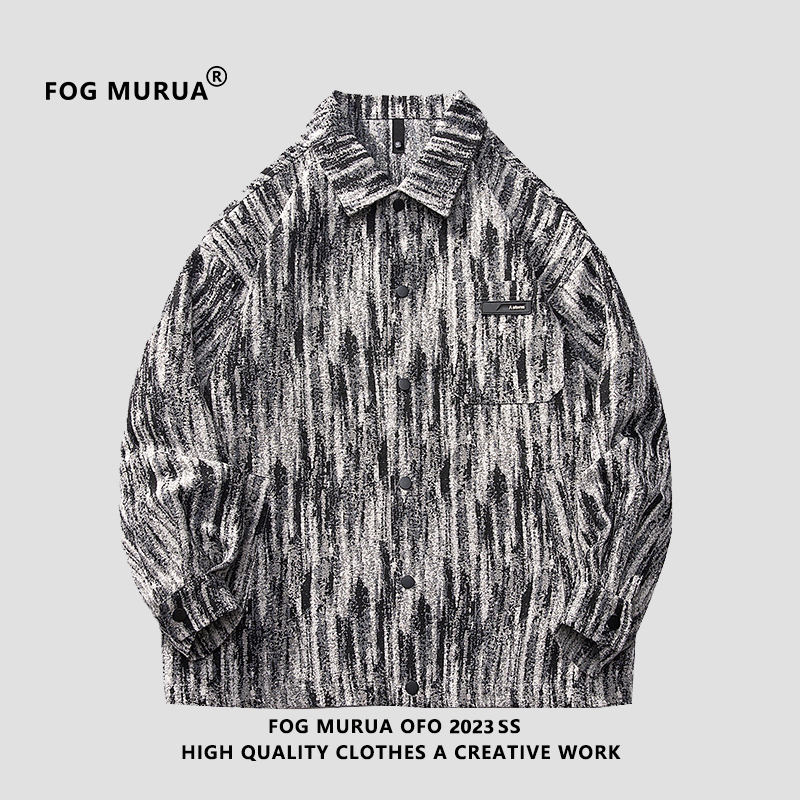 FOG MURUA泼墨情侣工装牛仔外套男秋季新款美式高级感宽松夹克潮-封面