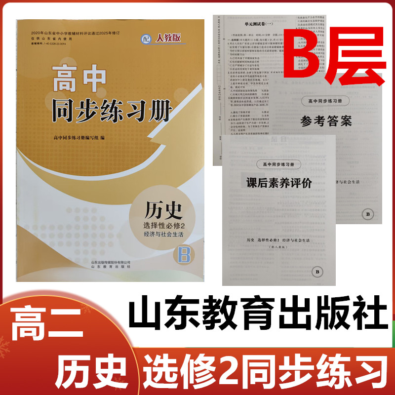 2025秋B层配人教版高中同步练习册历史选择性必修2经济与社会生活山东教育出版社高二历史选修二2同步练习册配人教版B层级