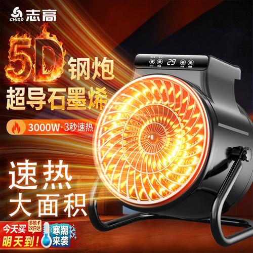 志高小钢炮工业大功率暖风机取暖器家用商用大面积速热暖风机取暖