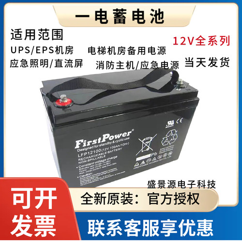 FirstPower一电蓄电池 LFP12V7AH17AH38AH65AH100AH120AH/EPS/UPS