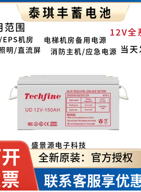 Techfine泰琪丰蓄电池12V120AH100AH65AH38AH/UPS/EPS/机房直流屏