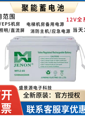 JENON聚能蓄电池MF12V120AH100AH65AH38AH24AH/UPS/EPS/机房/基站