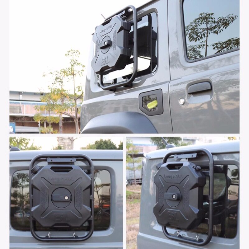 2018+铃木吉姆尼JB64 JB74越野改装6L黑色水箱油箱+侧边拓展架