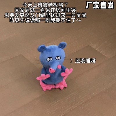 走路发声小老鼠小妹妹还没睡玩偶