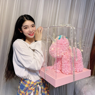 送女友的七夕礼物有纪念意义的礼物生日独角兽玫瑰花永生花束礼盒