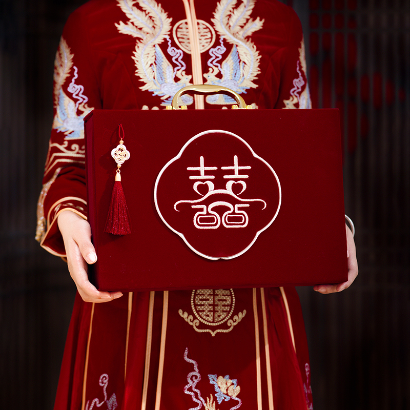 彩礼钱盒子订婚装彩礼现金礼盒