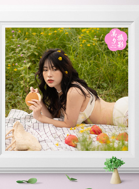 NIKON D810拍摄户外草地美女人像RAW原图PS后期修图调色练习素材