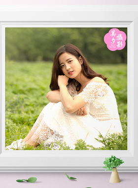 NIKON D810拍摄户外草地美女人像RAW原图PS后期修图调色练习素材