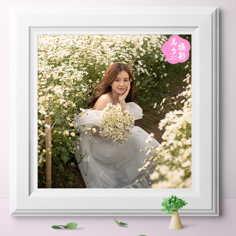 SONY ILCE-7RM3拍摄户外雏菊花海美女人像RAW原图PS后期练习素材