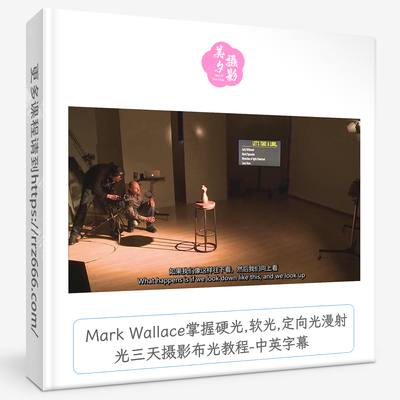 Mark Wallace掌握硬光,软光,定向光漫射光三天摄影布光教程-中字