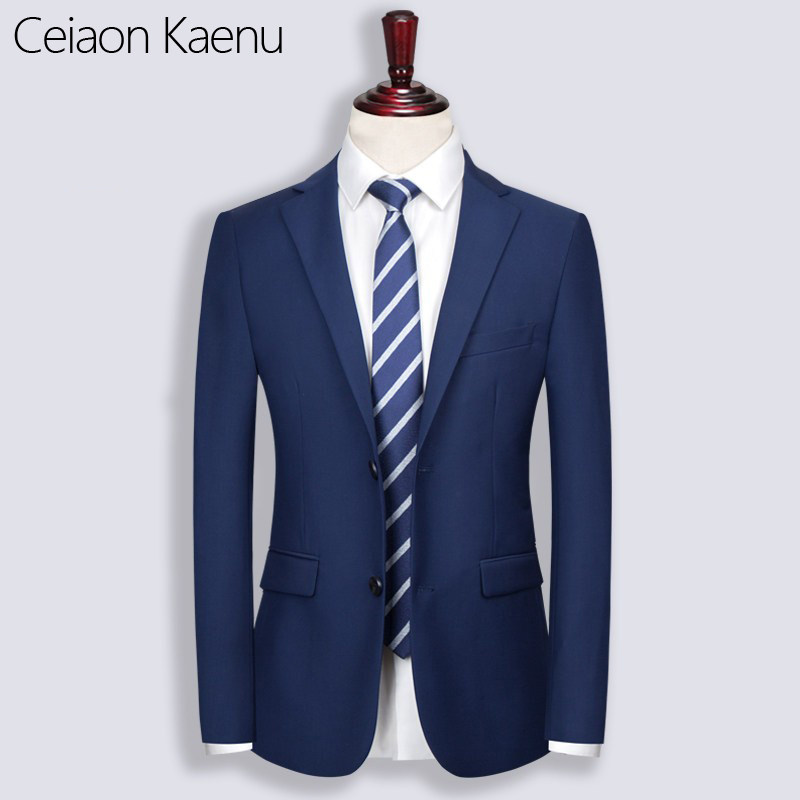 Ceiaon Kaenu蓝色西服套装男士上班商务休闲西装外套正装新郎结婚