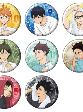 现货 Movic 排球少年 休息时间 擦汗 喝水系列 吧唧徽章 周边