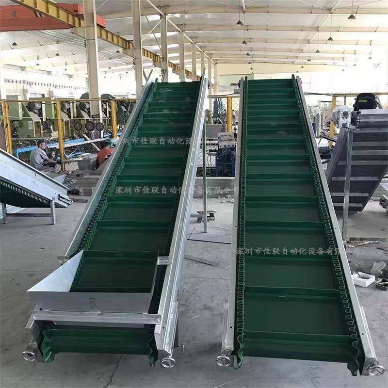 免费安装三楼自动传输带_大倾角皮带提升机_传送设备Z型爬坡机