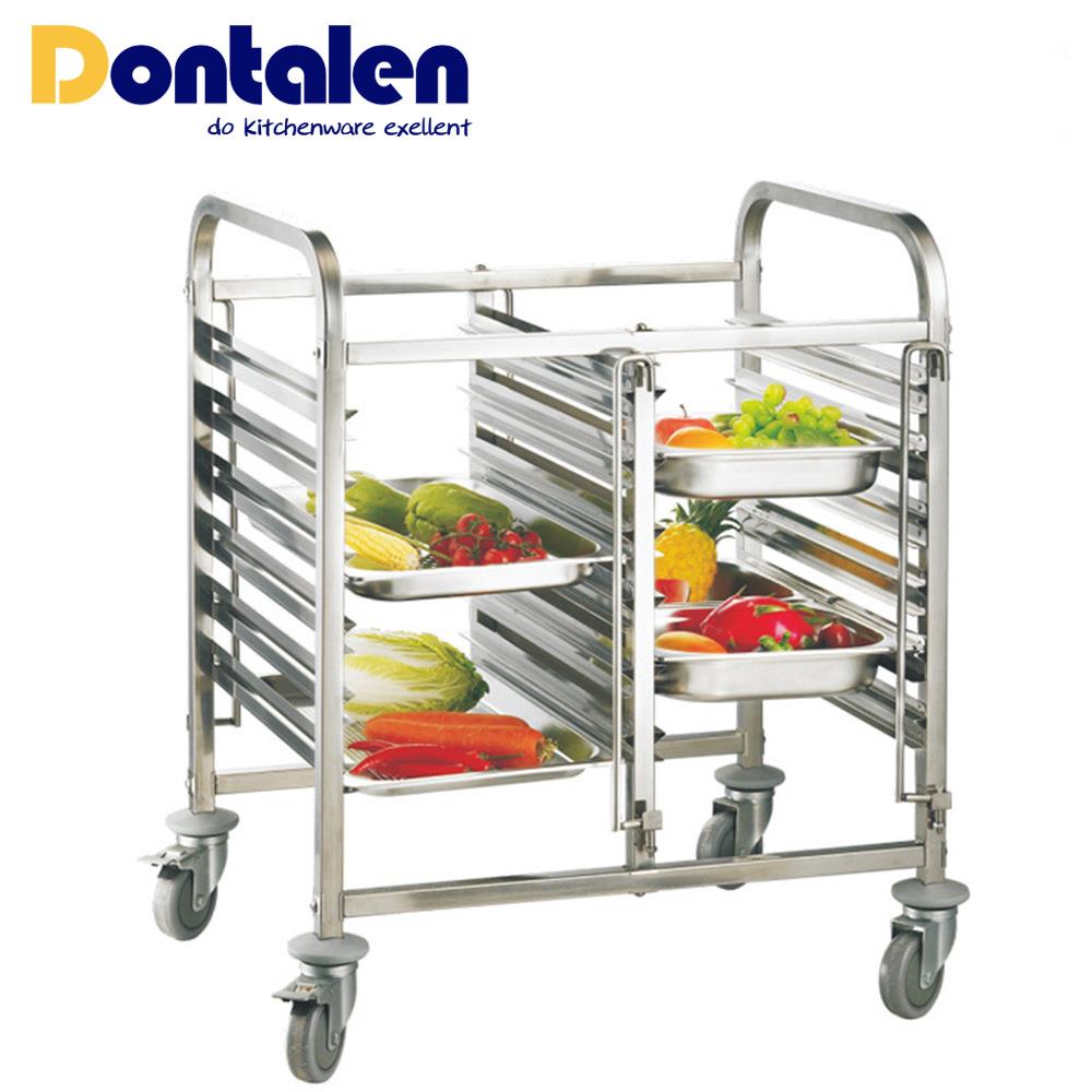 6层双列不锈钢1.0加厚份盘车豪华型可拆装烘焙盘车烘培糕点