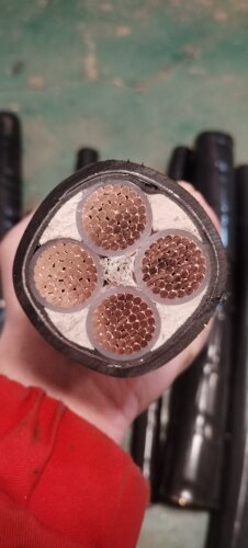 国标铜芯带凯电缆线345芯10-400平方三相四线架空绝缘导线户外线