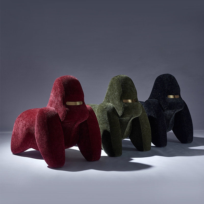 设计师金刚休闲椅网红创意卡通儿童动物座椅大猩猩单人懒人沙发椅