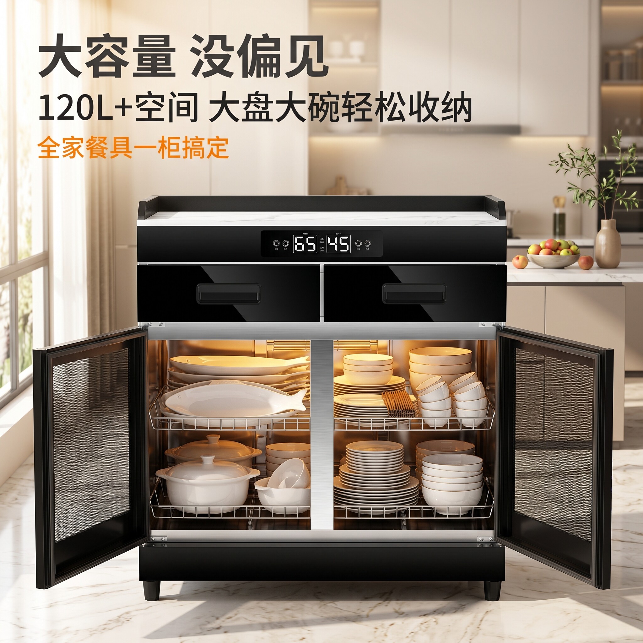 家商可用光波管茶水消毒柜酒店饭店餐厅多场景使用消毒烘干一体