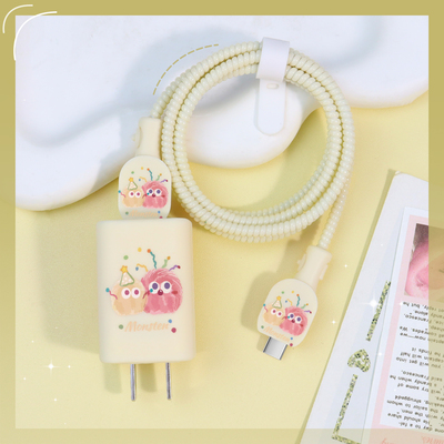 充电器数据线保护套简约纯色新款