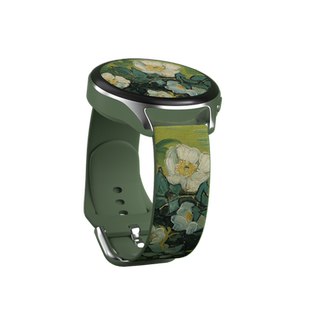 适用华为gt3/gt2表带硅胶新款gt1华为watch3pro表带印花高荣耀智能手表magic2/gs pro/gs3表带42mm野玫瑰女款