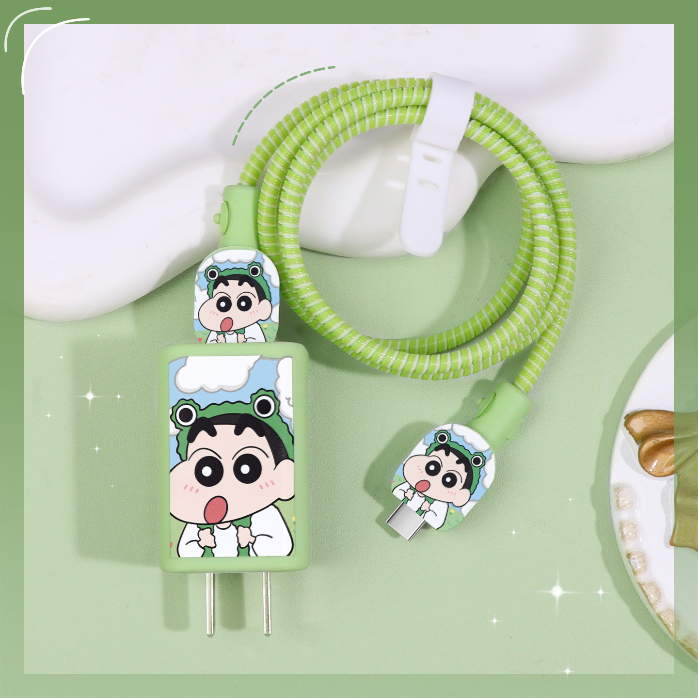 充电器数据线保护套简约纯色新款