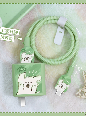 适用一加ACE6T高颜值可爱充电器套一加ACE6ACE5数据线保护套缠绕绳100W快充头一加ACE3V防折断真我GT8印花款