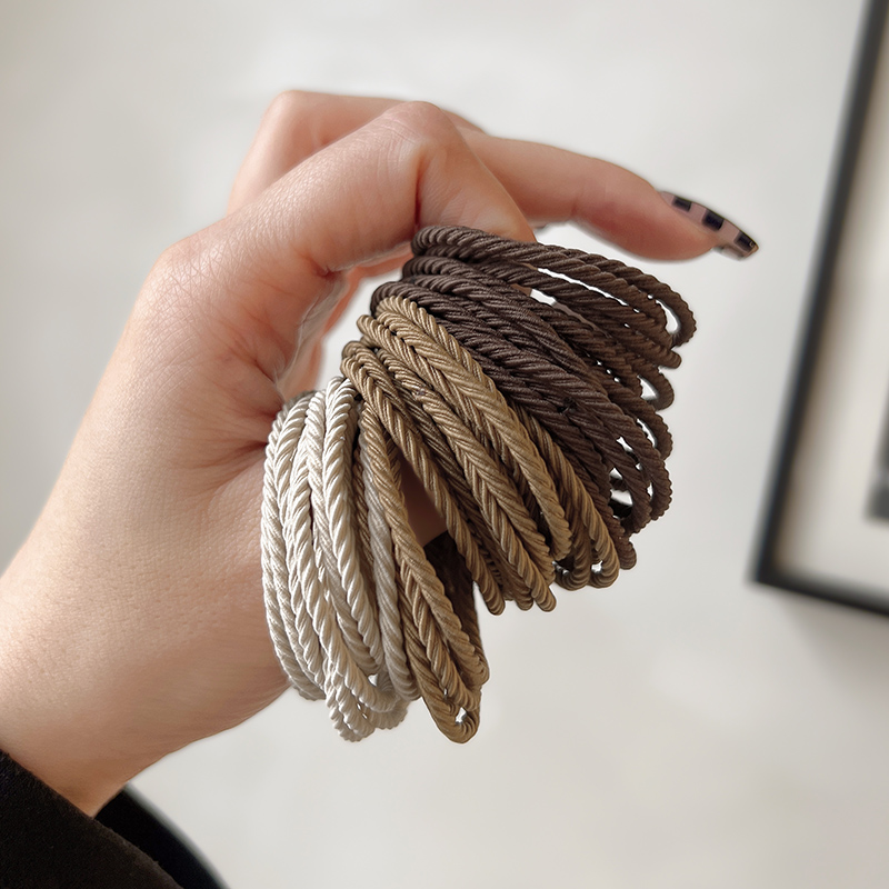 皮筋女简约扎头发绳2025年新款高弹力橡皮筋耐用头绳黑色皮套发圈