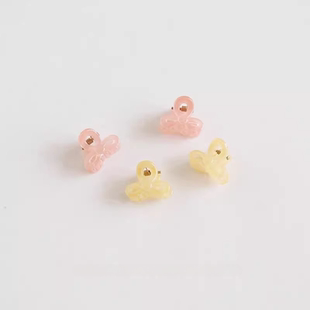 精致夹抓亚克力简约两边发夹女刘海碎蝴蝶结迷你小众前额公主头