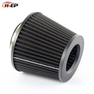 外贸热销 3inch冬菇头 工厂直销 76mm 磨砂黑空气滤芯器