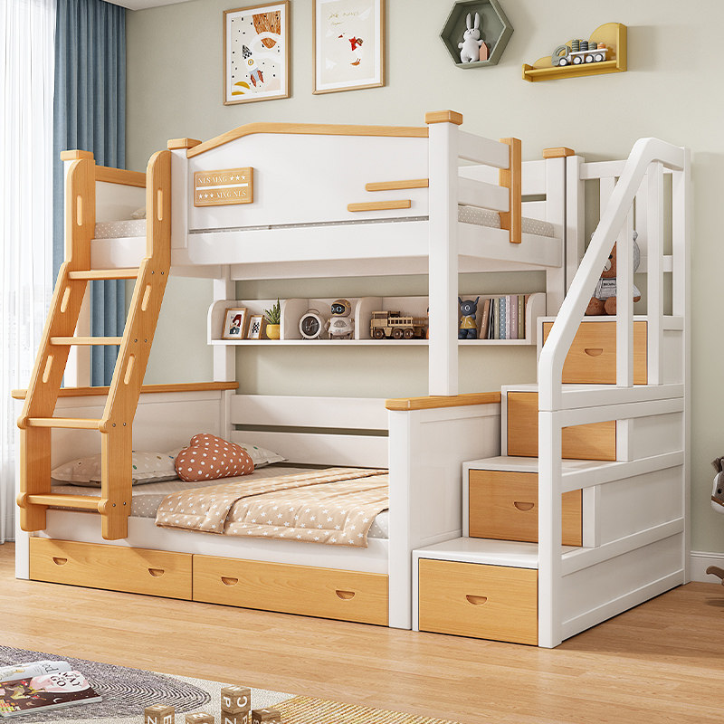 上下铺双层床全实木加粗加厚高低床儿童床豪华子母床双层床上下床,住宅家具,高低/子母床,淘宝优惠券,粉丝福利购,淘宝优惠卷