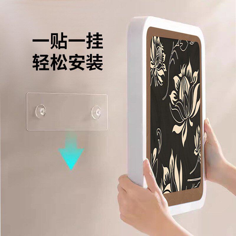 浴室挂画放干衣服折叠收纳柜防水神器卫生间置物架壁画放置收纳盒