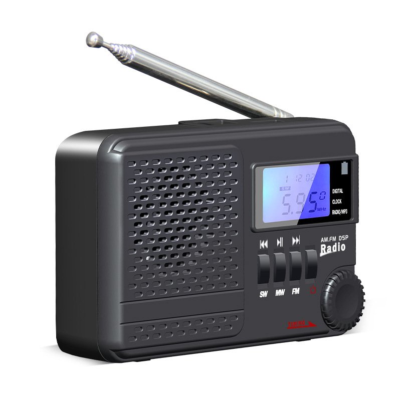 全波段短波数显调频MP3插卡U盘AM FM收音机带重低音闹钟老人机