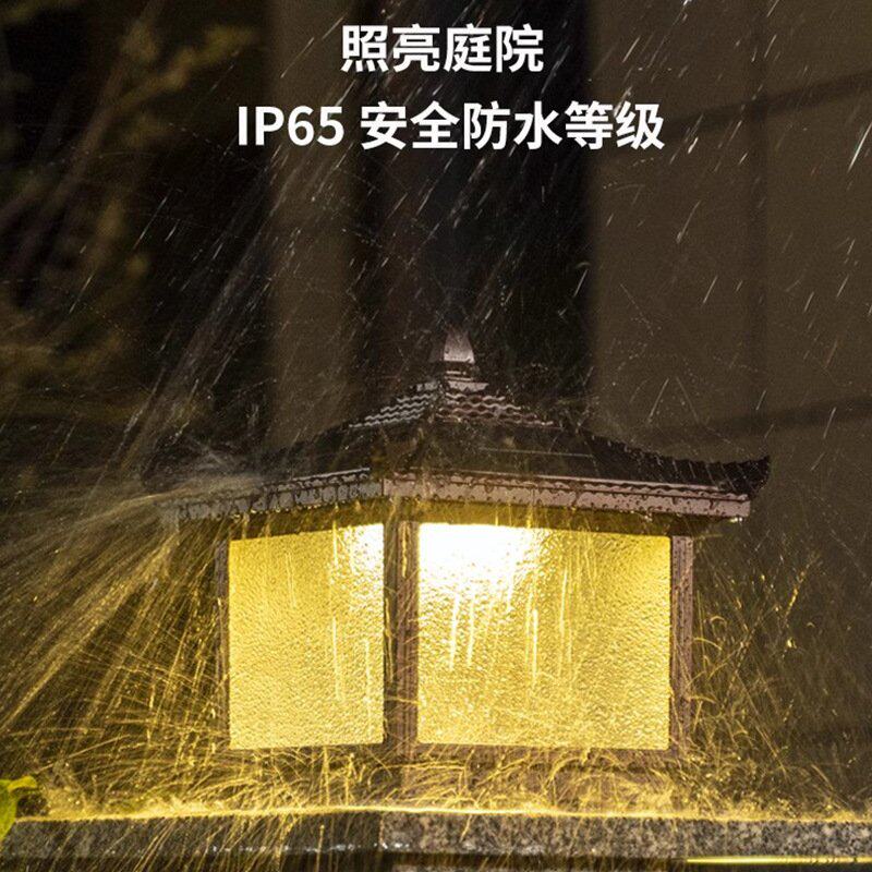 户外防水太阳能柱子灯别墅大门柱灯庭院灯花园围墙栏灯室外柱头灯