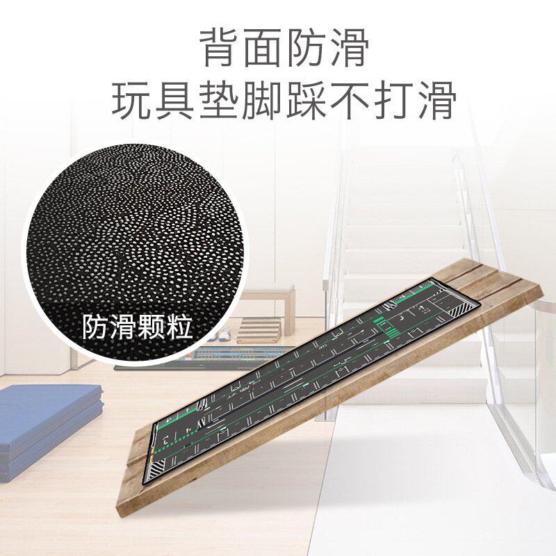 儿童城市交通场景图地垫道路爬行垫车模露天停车场轨道游戏毯垫子