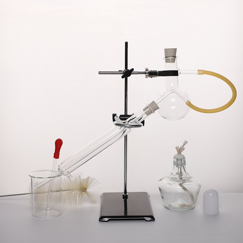 蒸馏装置套装蒸馏器 小号精油萃取家用纯露提纯化学实验器材仪器