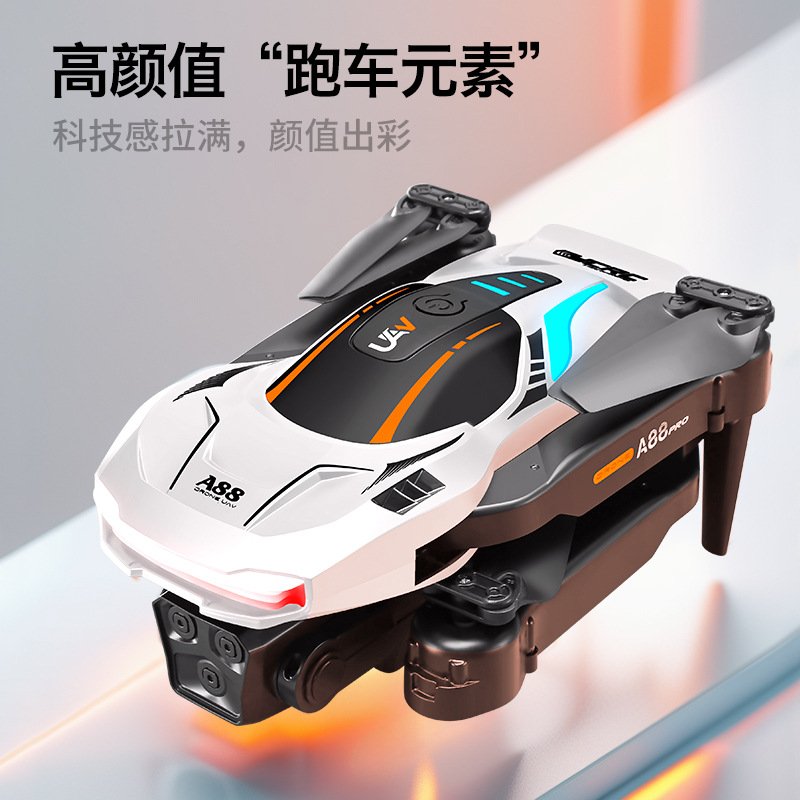 A88跨境新品无人机8K高清航拍光流三摄像飞行器遥控飞机玩具drone