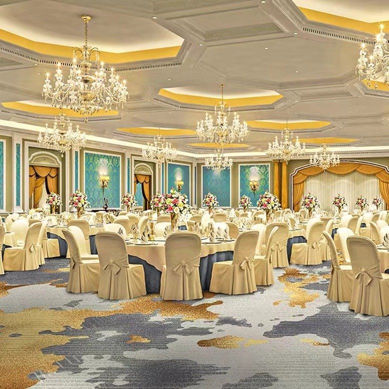 酒店地毯800克涤纶客房地毯通道走道地毯满铺印花地毯宴会厅地毯