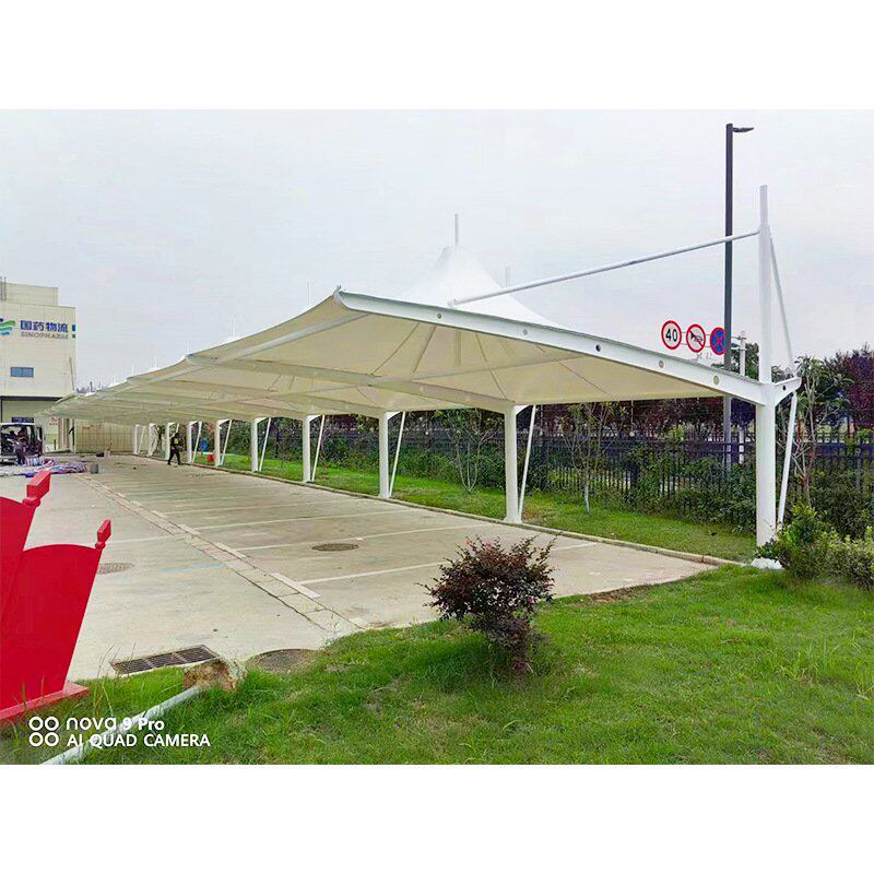 户外防雨遮雨棚社区充电桩雨棚雨篷建筑小区电动车停车棚钢构防水