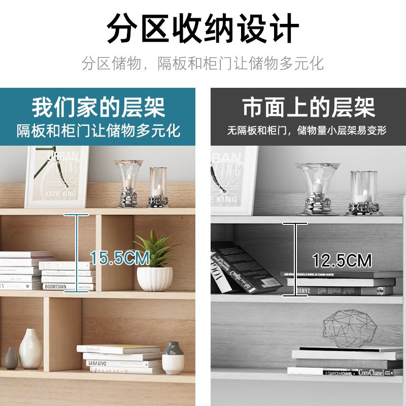 电脑桌台式家用学生书架书柜一体写字学习桌椅组合书房卧室办公桌
