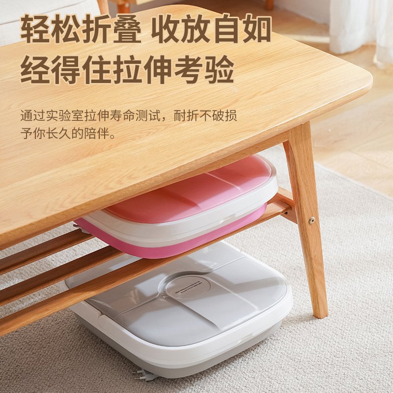 折叠泡脚桶家用自动恒温加热冲浪足浴盆按摩器泡脚洗脚足疗机跨境