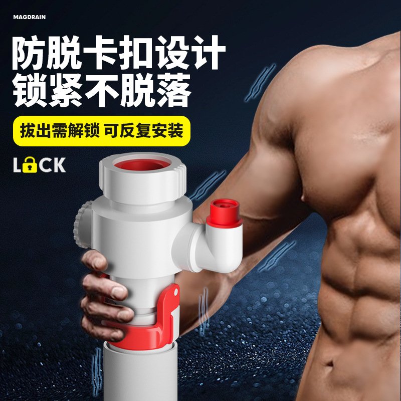 厨房下水管三通净水器水管排水管三头通墙排密封塞硅胶防臭密封圈