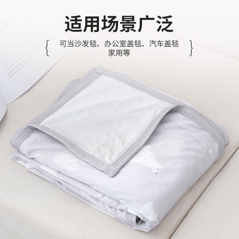 外贸出口日本超冷感毛巾双面盖毯午休毯夏季冰丝凉感毛巾空调毯