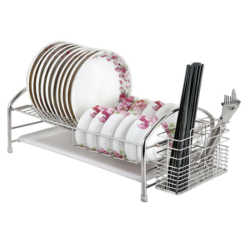 达派屋304不锈钢碗架沥水架单层晾放碗餐具收纳盒盘子架厨房收纳