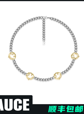 ZAUCE造赐 笑脸多多古巴链 高级感潮流配饰 电镀18K黄金