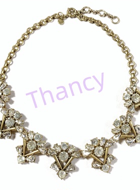 短款玻璃水晶钻项链JCR