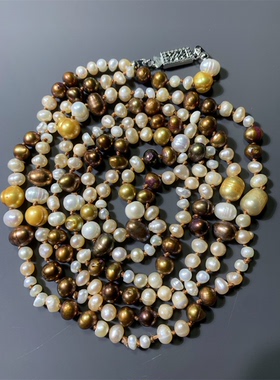 Vintage中古天然巴洛克真珍珠撞